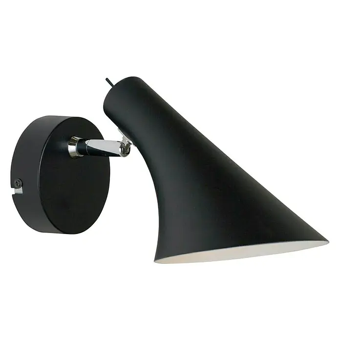 Nordlux Vanila Aplique de pared - 40 W, L x An x Al: 14,5 x 14,5 x 17 cm, Negro, E14 - Lámpara de pared negra con pantalla ajustable, perfecta para dormitorios o rincones de lectura. La luz dirigida hacia abajo crea un ambiente acogedor.