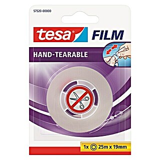 Tesa Film Klebefilm (Von Hand einreißbar, 25 m x 19 mm)