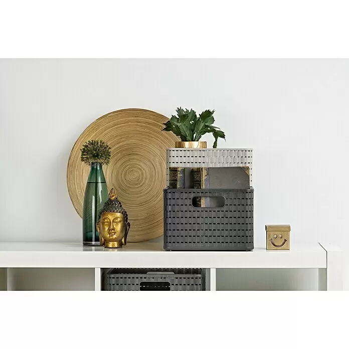 Rotho Allzweck-Korb Country A4 - Anthrazit, 18 l - Anwendungsbeispiel