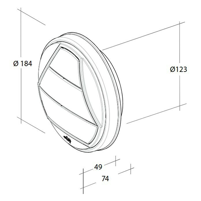 OptimAIRo Jalousieklappe (Durchmesser Anschlussstutzen: 125 mm, Anthrazit/Bronze)