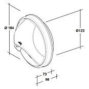 OptimAIRo Ablufthaube (Durchmesser Anschlussstutzen: 125 mm, Abnehmbares Fliegennetz, Anthrazit/Bronze)
