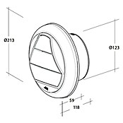 OptimAIRo Jalousieklappe (Durchmesser Anschlussstutzen: 125 mm, Magnetische Rückstauklappe, Anthrazit/Bronze)