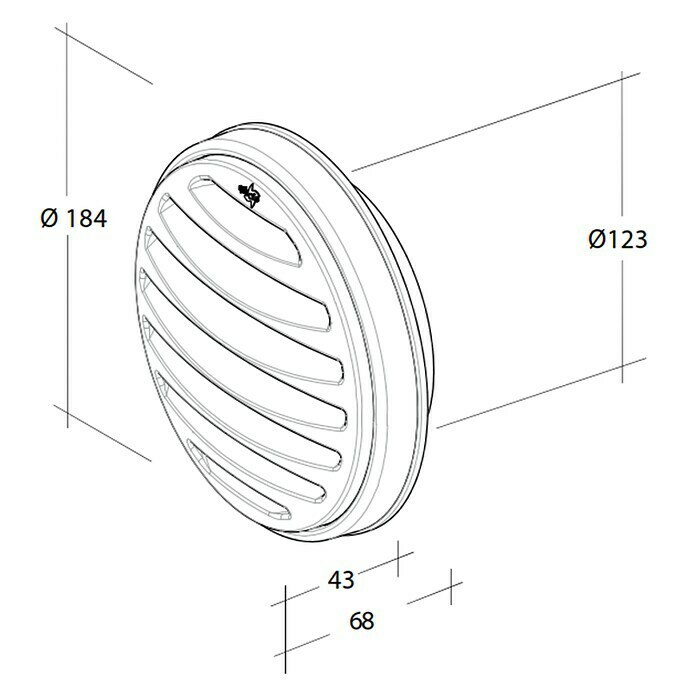 OptimAIRo Außengitter (Durchmesser Anschlussstutzen: 125 mm, Abnehmbares Fliegennetz, Anthrazit/Bronze)