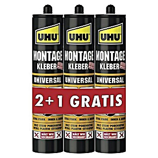 UHU Montagekleber Universal (3 Stk. x 440 g)