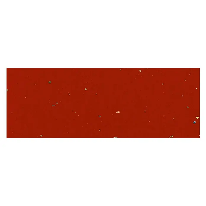 Maderas Daganzo Canto para encimera Fantasia Blister - Rojo, 650 x 45 mm - Imagen de alta resolución de una baldosa roja con diminutas partículas moteadas, ideal para proyectos de diseño.