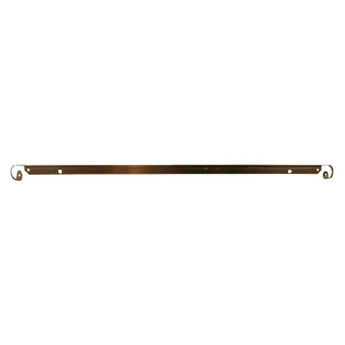 Maderas Daganzo Perfil de prolongación para encimera - 65 cm x 30 mm, Bronce - Aquí hay una imagen de un soporte de barra de armario con ganchos, proporcionando una solución práctica para el almacenamiento de ropa.