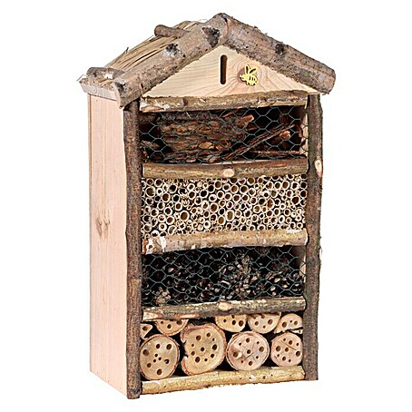Dobar Insektenhotel  (29 x 14 x 43 cm, Mit Schilfdach)
