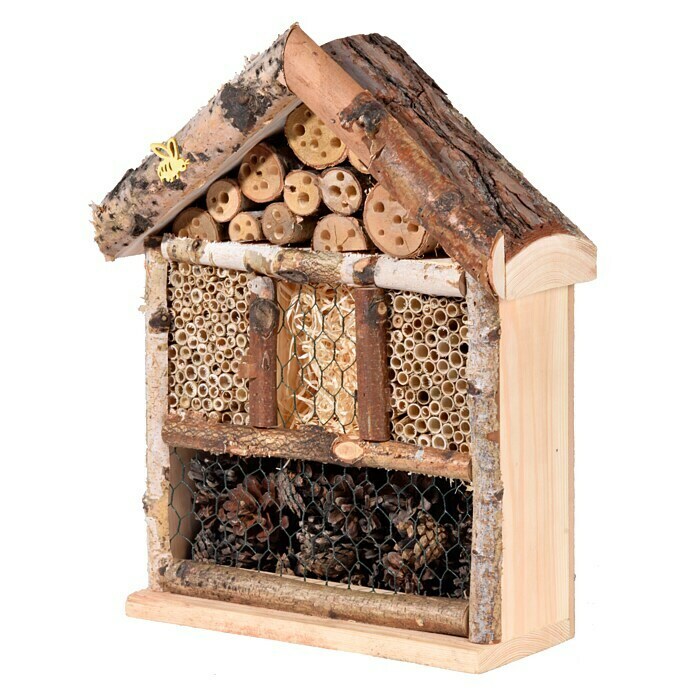 Dobar Insektenhotel30 x 12 x 37 cm, Holz, Mit Rindendach Unknown