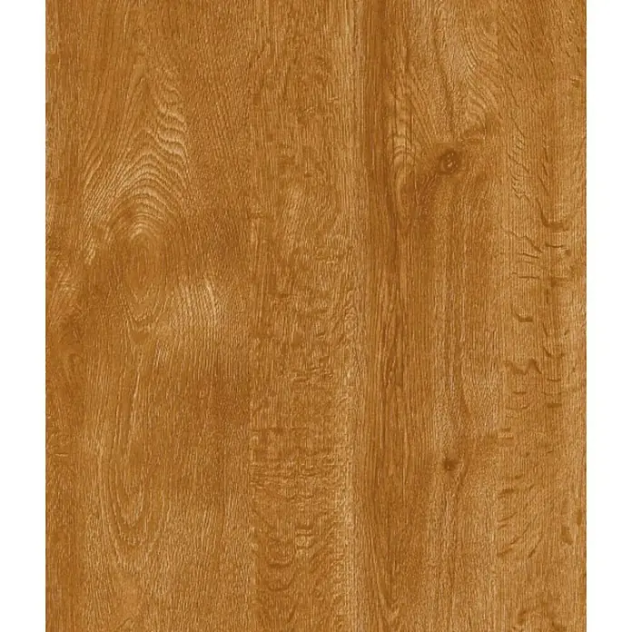 Maderas Daganzo Canto de PVC Entabililla - 200 m x 22 mm x 1 mm, Roble - Primer plano de una superficie de madera con un cálido color dorado y patrones de grano distintos para pisos o muebles.