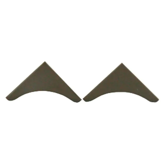 Maderas Daganzo Capuchón protector Bronce - Aluminio, Bronce, 2 ud. - Primer plano de dos cantoneras marrones, adecuadas para muebles de madera, que garantizan la estabilidad y añaden una estética elegante.