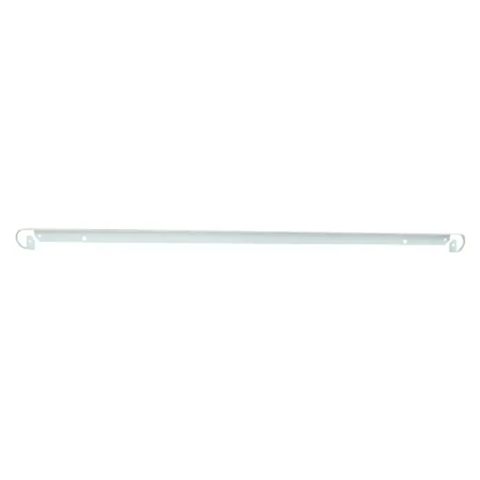 Maderas Daganzo Perfil de prolongación para encimera en Blister - Blanco, 65 cm x 30 mm - Barra de dominadas blanca para marco de puerta interior. La barra cuenta con agujeros y ganchos curvos en ambos extremos para facilitar su instalación.