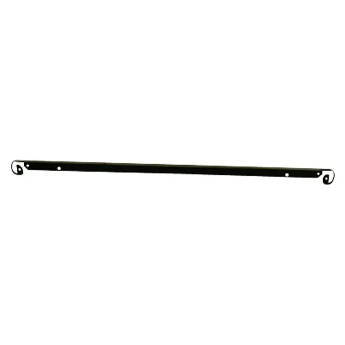 Maderas Daganzo Perfil de prolongación para encimera - 65 cm x 30 mm, Negro - Barra de cortina negra de metal con extremos decorativos y orificios de montaje. Elegante decoración de ventanas para tu hogar.