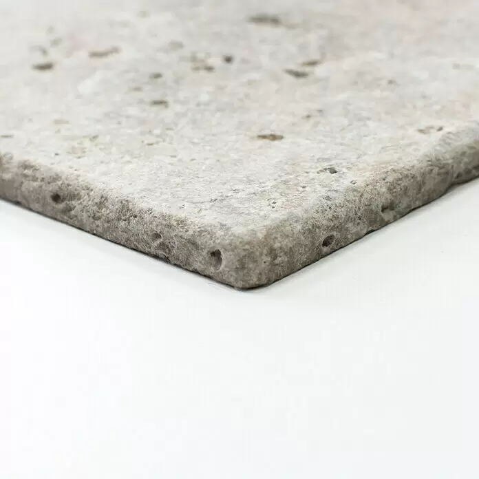 Antikmarmorfliese Travertin Noce Römischer Verband - 6 Stk., Beige/Braun, Matt - Detailaufnahme
