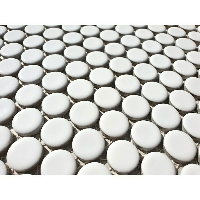 Mozaik pločica Knopf Uni 110N  (30,5 x 32 cm, Bijele boje, Mat) | BAUHAUS