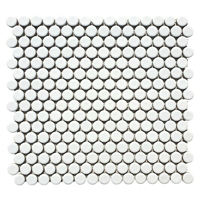 Mozaik pločica Knopf Uni 110N  (30,5 x 32 cm, Bijele boje, Mat) | BAUHAUS