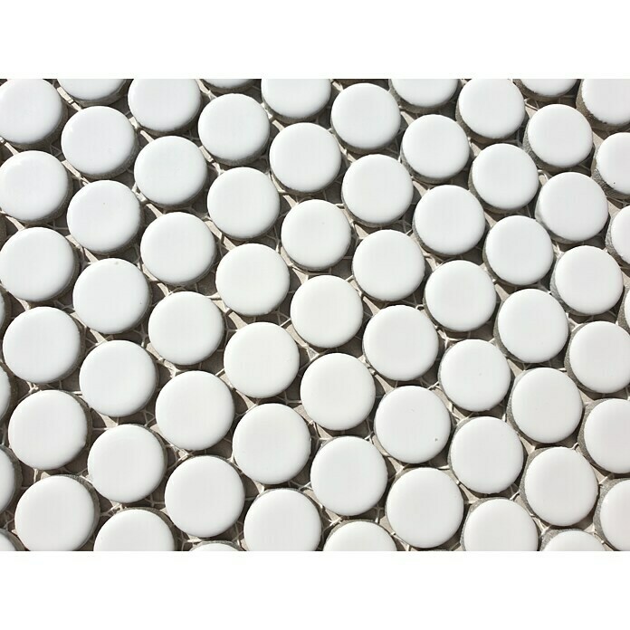 Mozaik pločica Knopf Uni 110N  (30,5 x 32 cm, Bijele boje, Mat) | BAUHAUS