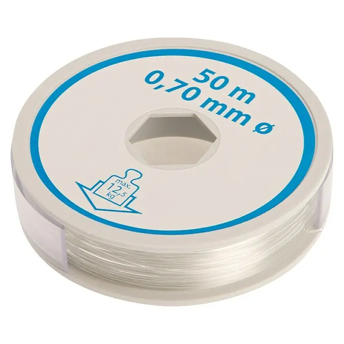 Stabilit Perlondraht - Ø x L: 0,7 mm x 50 m, Transparent - Rolle mit 50 m transparenter Angelschnur mit einem Durchmesser von 0,70 mm und einer maximalen Tragkraft von 12,5 kg.