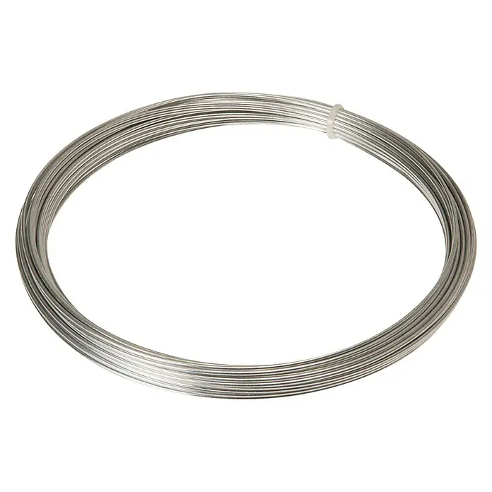 Stabilit Draht - Ø x L: 1 mm x 2.400 cm, Metall - Rolle aus dünnem, silbernem Draht, zusammengehalten durch ein transparentes Band. Ideal für Bastelarbeiten und Schmuckherstellung.