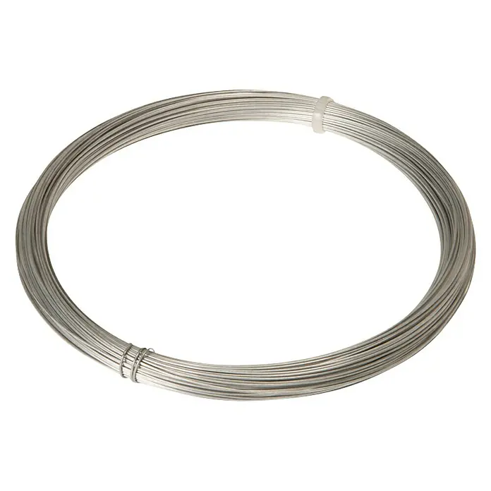 Stabilit Draht - Ø x L: 0,48 mm x 4.000 cm, Metall - Das Bild zeigt eine Rolle Blumendraht, der sich ideal für florale Arrangements und Bastelprojekte eignet. Er ist flexibel und einfach zu verarbeiten.
