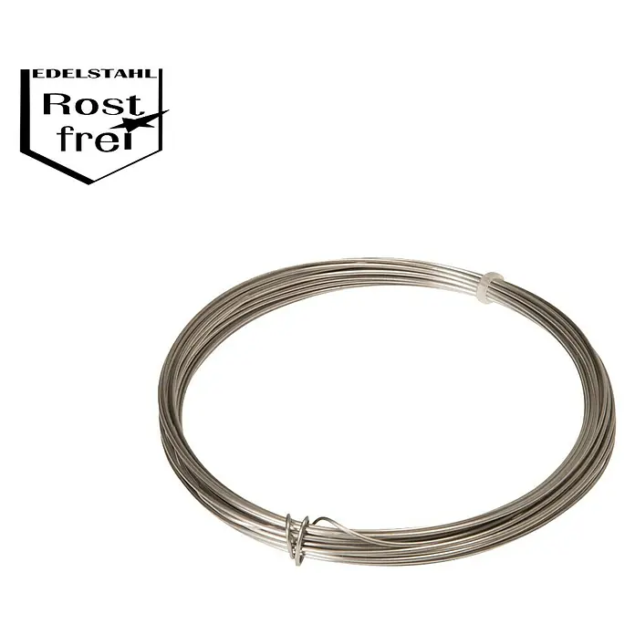 Stabilit DrahtØ x L: 0,6 mm x 1.700 cm, Edelstahl - Edelstahldraht, rostfrei, in einer Spule. Ideal für Bastelarbeiten und Schmuckherstellung, vielseitig und langlebig.