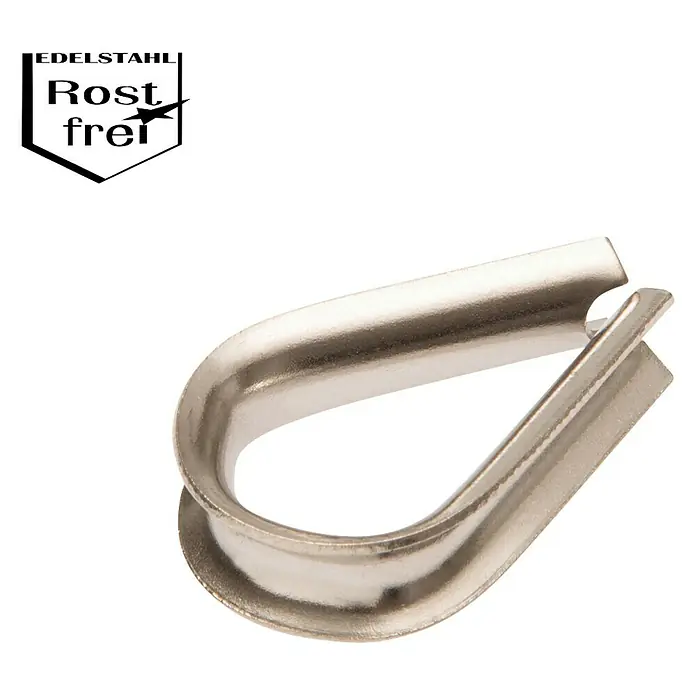 Conacord Kausche - Für Seildurchmesser: 10 mm, Edelstahl - Edelstahl Kausche für Drahtseile. Die Kausche schützt das Seil vor Beschädigung und Verschleiß durch Reibung. Ideal für verschiedene Anwendungen.