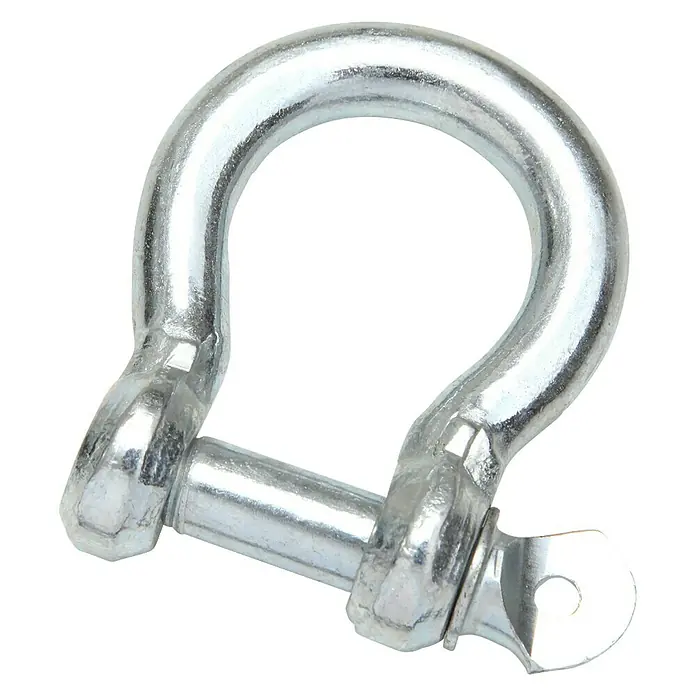 Conacord Grillete - Diámetro: 6 mm, Carga soportada: 400 kg, Acero, Zincado - Grillete plateado con perno de rosca para conexiones seguras y distribución de carga al levantar y tirar.
