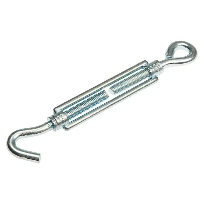 Conacord Spannschloss - Für Seildurchmesser: 10 mm, Länge: 125 mm - Ein verstellbarer Spannschraube mit Haken und Öse, ideal zum Spannen von Seilen und Kabeln, gefertigt aus robustem, verzinktem Stahl für lange Haltbarkeit.