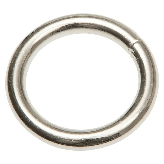 Conacord Anilla de columpio - Diámetro: 40 mm, Acero, Carga soportada: 220 kg, Zincado - Un anillo metálico redondo y brillante con reflejos sutiles. Ideal para manualidades o como elemento de conexión.