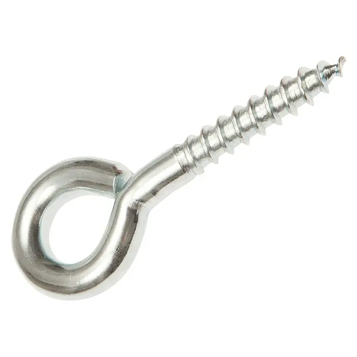 Conacord Cáncamo - Ø x L: 7,8 x 115 mm, Acero - Tornillo de ojo metálico con rosca y cabeza de ojal redonda, ideal para fijaciones y suspensiones en interiores.