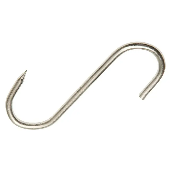 Conacord Gancho en S - Ø x L: 4,8 x 120 mm, Acero - Gancho en forma de S de metal con una punta afilada en un extremo, ideal para colgar objetos en la cocina o taller.