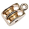 BLOCKSEILROLLE 10MM DOPPELT MESSINGROLLE