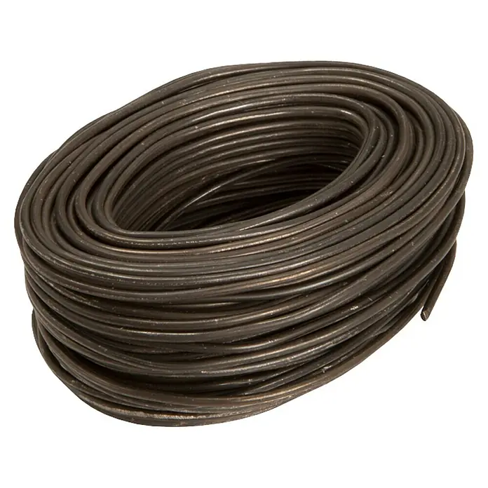 Conacord Draht - Ø x L: 1,4 mm x 1.700 cm, Stahl - Nahaufnahme einer Spule aus Bindedraht, der für verschiedene Befestigungs- und Bauprojekte verwendet wird.