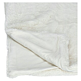Manta Happy (Blanco, 200 x 150 cm, 100% Poliéster)