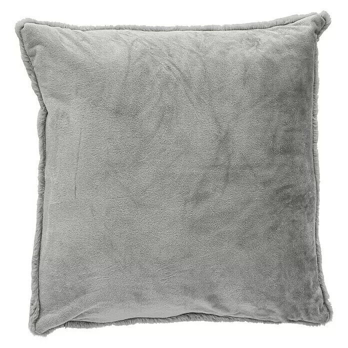 Kissen Happy - Silber, 48 x 48 cm, 100 % Polyester