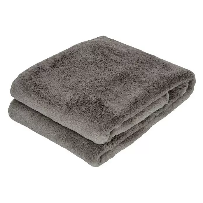 Decke Happy - Taupe, 200 x 150 cm, 100 % Polyester