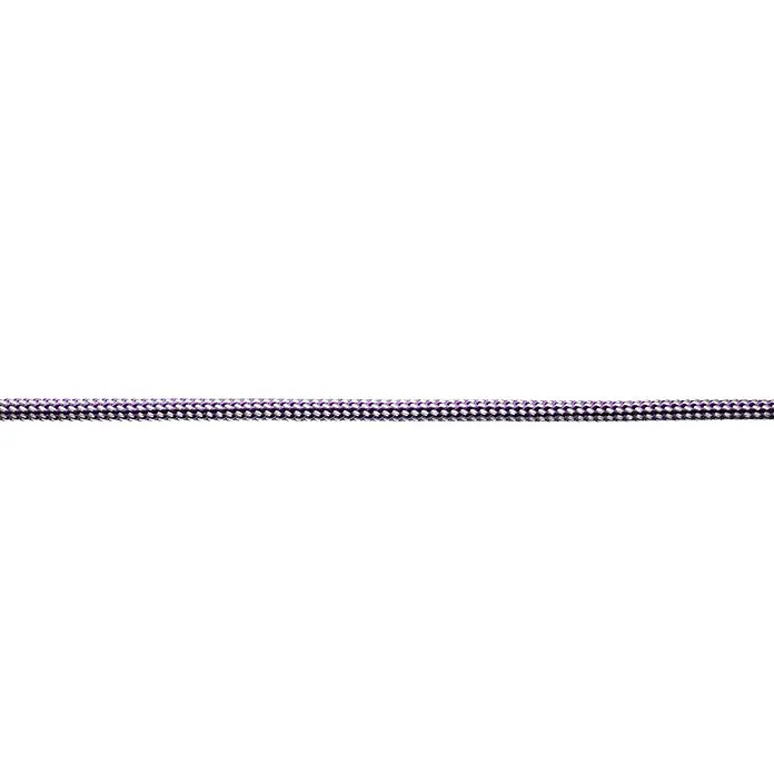 Robline Leine Meterware Dinghy Control - 6 mm, Weiß/Violett, Polyester - Nahaufnahme eines robusten violetten Seils, ideal für Klettern und Outdoor-Aktivitäten. Seine Beschaffenheit zeugt von Qualität und Zuverlässigkeit.