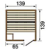 Finnwood Massivholzsauna Lasse 1 (Elektroofen, Steuerung Ofen: Integriert, L x B x H: 139 x 139 x 203 cm) | BAUHAUS