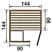 Finnwood Elementsauna Ronja 1 by WEKA (Elektroofen, Leistung: 3,6 kW, Steuerung Ofen: Extern, L x B x H: 144 x 144 x 199 cm) | BAUHAUS