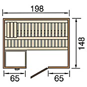 Finnwood Massivholzsauna Bjoern Trend 1 (Elektroofen, Steuerung Ofen: Integriert, L x B x H: 148 x 198 x 203 cm) | BAUHAUS