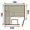 Finnwood Elementsauna Ronja Trend 3 (Elektroofen, Steuerung Ofen: Integriert, L x B x H: 194 x 194 x 199 cm) | BAUHAUS