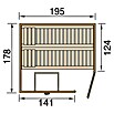 Finnwood Massivholzsauna Bjoern Trend 2 (Elektroofen, Steuerung Ofen: Extern, L x B x H: 178 x 195 x 203 cm) | BAUHAUS