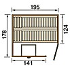 Finnwood Massivholzsauna Bjoern Trend 2 (Bioofen, Steuerung Ofen: Extern, L x B x H: 178 x 195 x 203 cm) | BAUHAUS