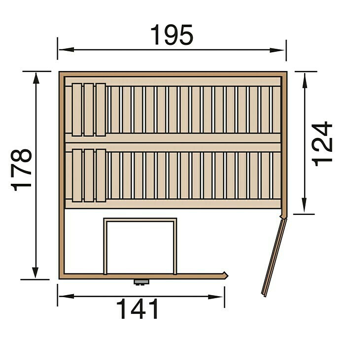 FinnWood sauna in legno massiccio Bjoern Trend 2