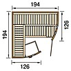Finnwood Elementsauna Thea 1 by WEKA (Bioofen, Steuerung Ofen: Extern, L x B x H: 194 x 194 x 199 cm) | BAUHAUS