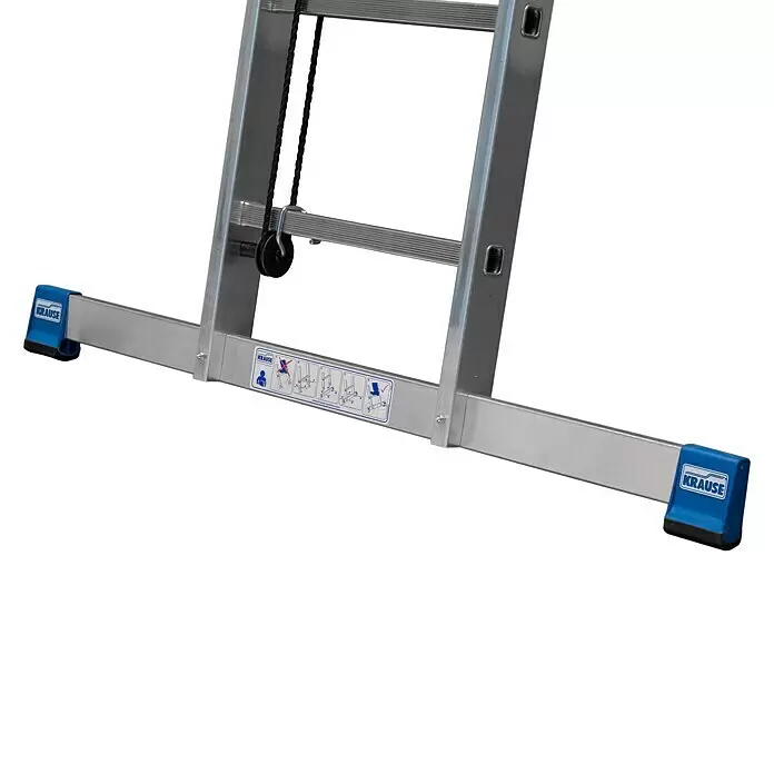 Krause Stabilo Sprossen-SeilzugleiterArbeitshöhe: 8,45 m, 30 Stk., Aluminium