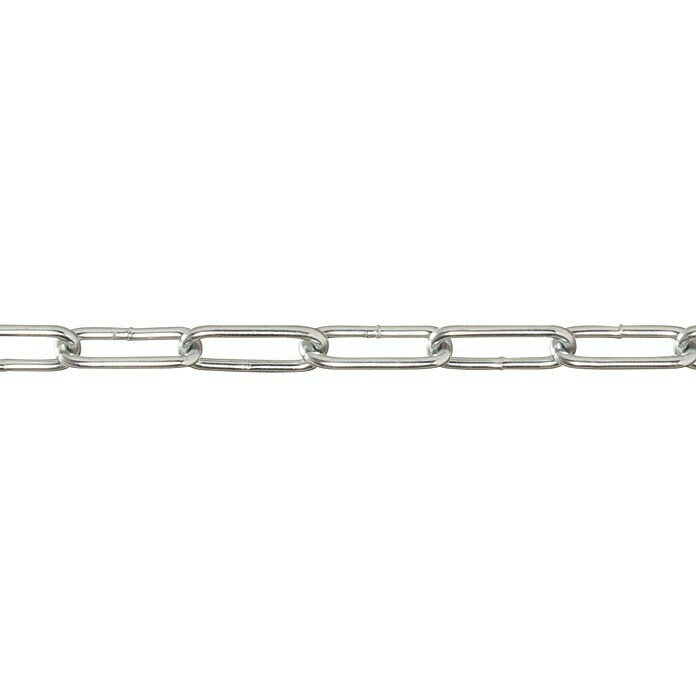 Stabilit Rundstahlkette Meterware (2 mm, Stahl, Galvanisch verzinkt, C-Form)