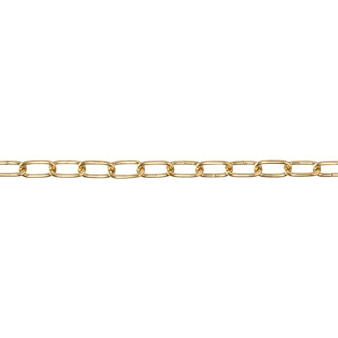 Stabilit Cadena de eslabones alargados a metros (Diámetro: 2 mm, Dorado)
