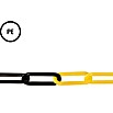 Stabilit Absperrkette Meterware (6 mm, Kunststoff, Schwarz/Gelb)