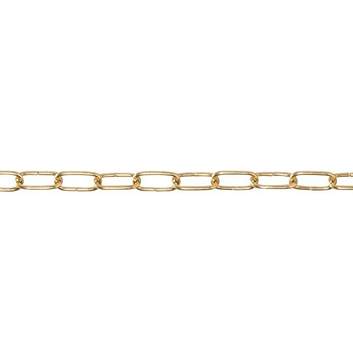 Zierkette MeterwareDurchmesser: 2,2 mm, Stahl, Gold Front View