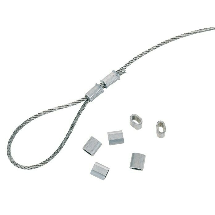 Stabilit Seilpressklemme (10 Stk., Für Seildurchmesser: 2 mm, Aluminium)